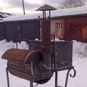 BBQ Udiareň s rukami: použitia železa alebo starý hrniec?