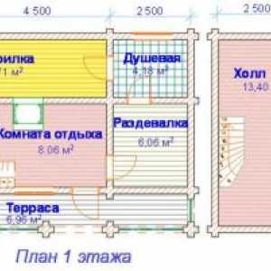 Samostatná drevená konštrukcia kúpeľ